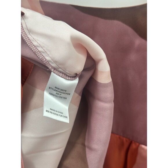 NEW DR2 Women’s Cap Sleeve Tie Blouse Abstract Pattern Size XL NWT - Picture 4 of 5